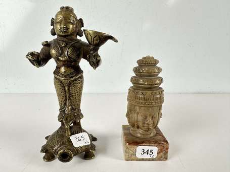 INDE - Shiva. Sujet en bronze. H. 12 cm (manques).