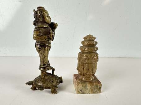 INDE - Shiva. Sujet en bronze. H. 12 cm (manques).