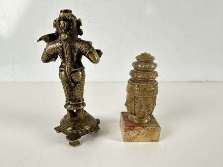 INDE - Shiva. Sujet en bronze. H. 12 cm (manques).