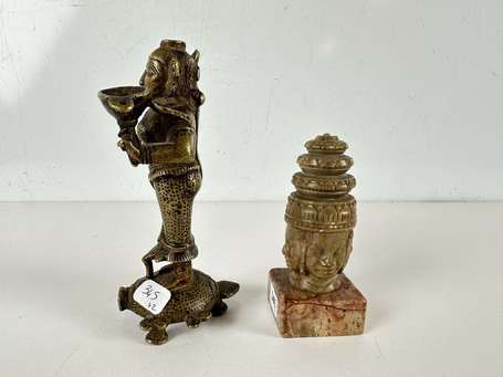 INDE - Shiva. Sujet en bronze. H. 12 cm (manques).