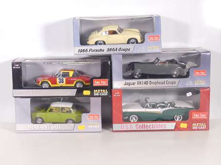 Sun Star 1/18 - 5 voitures en boite - Porsche 