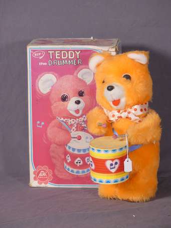 Battery toys Japan - Teddy au tambour - jouet 