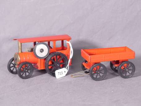 Triang Minic - tracteur vapeur avec sa remorque - 