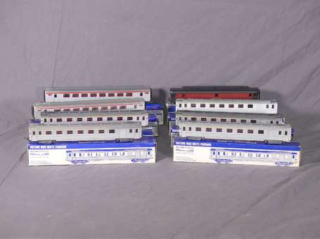 Hornby Ho - Lot de 8 voitures et fourgons - Inox 