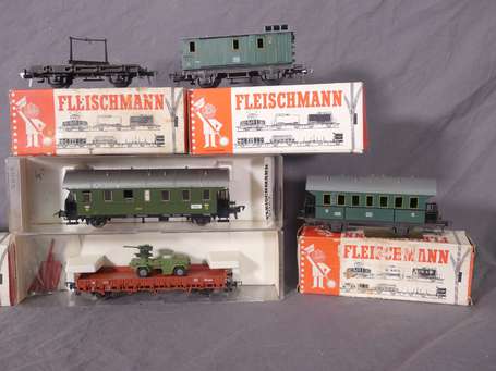 Fleischmann Ho - Lot de 9 wagons  en boite