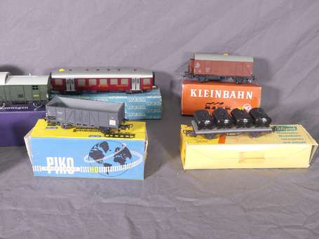 Piko,wesa, divers - Lot de 8 wagons en boite 