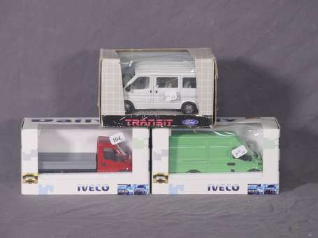 Iveco et Ford - 3 fourgons - neuf en boite