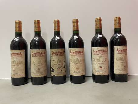 Lot de 6 bouteilles Château de Cardaillan, Graves 