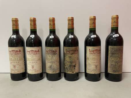 Lot de 6 bouteilles Château de Cardaillan, Graves 