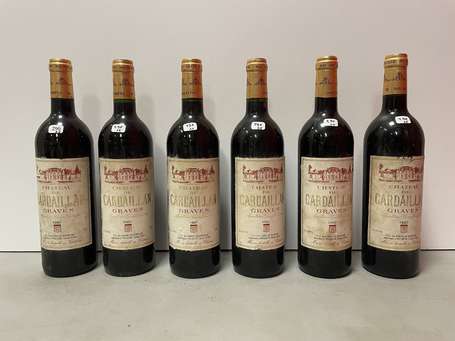 Lot de 6 bouteilles Château de Cardaillan, Graves 