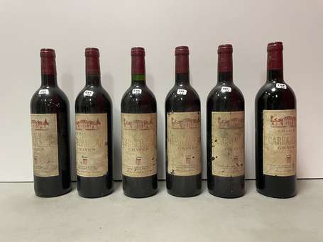 Lot de 6 bouteilles Château de Cardaillan, Graves 