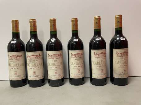 Lot de 6 bouteilles Château de Cardaillan, Graves 