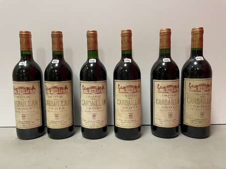 Lot de 6 bouteilles Château de Cardaillan, Graves 