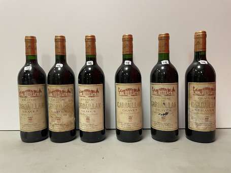 Lot de 6 bouteilles Château de Cardaillan, Graves 