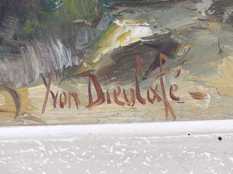 DIEULAFE Yvon (1903-1990) La Chaumière au bord de 