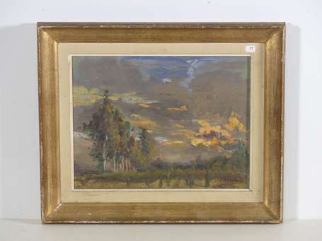 BEECKMAN P. Xxé Siècle Paysage Huile sur panneau 