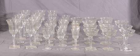 BACCARAT - Partie de service de verres 37 pièces 