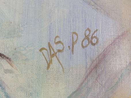 DAS P. Xxé - Bouquet - Huile sur toile, signée 