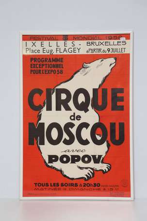 Lot de 7 affichettes de cirques étrangers.