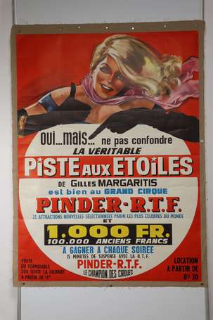 CIRQUE PINDER RTF - Roger Lanzac. Affiche entoilée