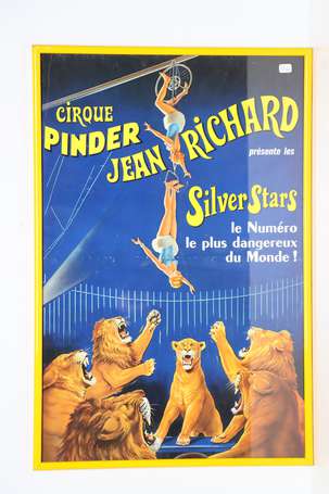 CIRQUE PINDER JEAN RICHARD - Lot de 5 affichettes.