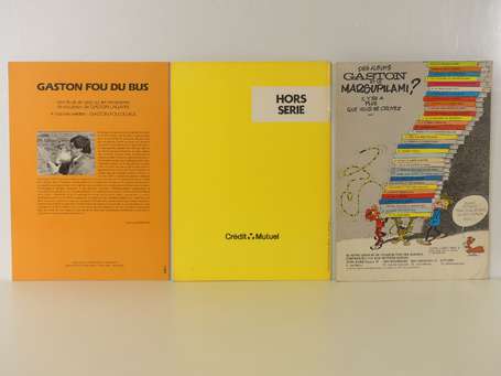 Franquin : Gaston ; 3 albums ; Gaston et le 