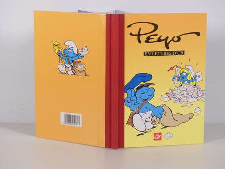 Peyo : Peyo en lettres d'or en tirage de tête de 