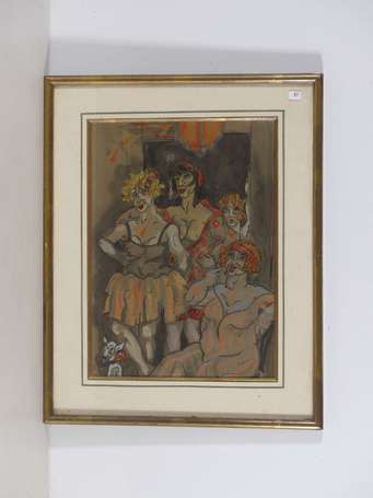 EOCLE Xxé Femmes de joies Aquarelle . A vue 38 x 