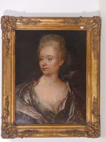 ECOLE DANS LE GOÛT DU XVIIIè  - Portrait de femme.