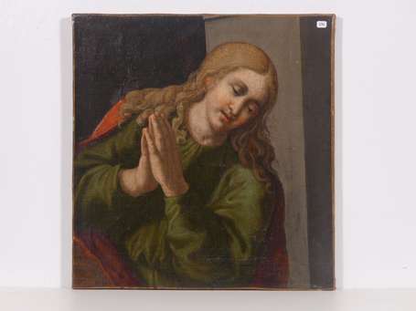 ECOLE XVIIIè Portrait du christ Huile sur toile. 