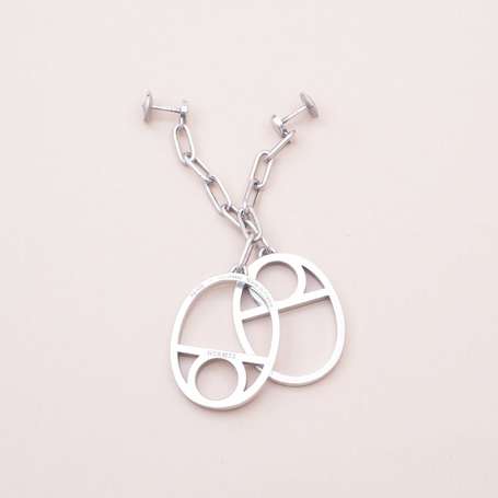 HERMES - Paire de pendants d'oreilles en argent 