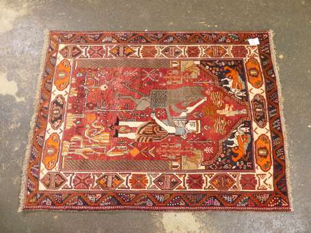 Tapis Chiraz (chaine, trame et velours en laine), 