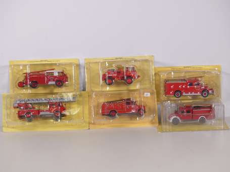 Série presse - 6 camions pompier - neuf en boite
