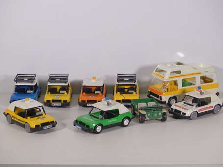 Playmobil vintage - 8 voitures et 1 camion 