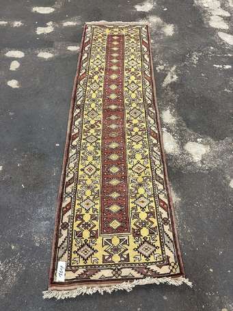 Tapis Mélas (chaîne, trame et velours en laine), 