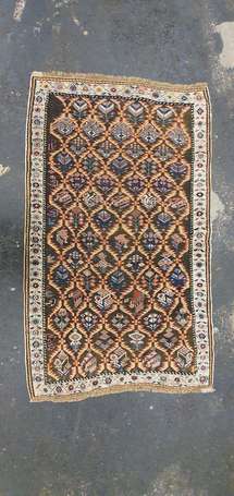 Tapis caucasien (chaîne, trame et velours en 