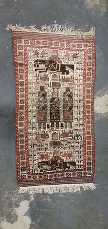 Tapis Turkmène (chaîne, trame et velours en 