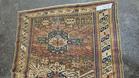 Tapis Chirvan (chaîne, trame et velours en laine),