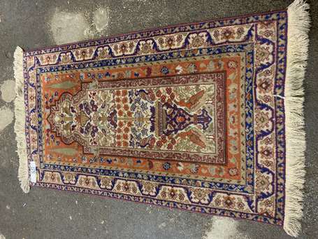 Tapis turc (chaine, trame et velours en laine), 