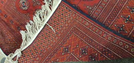 Tapis Turkmène (chaîne, trame et velours en 