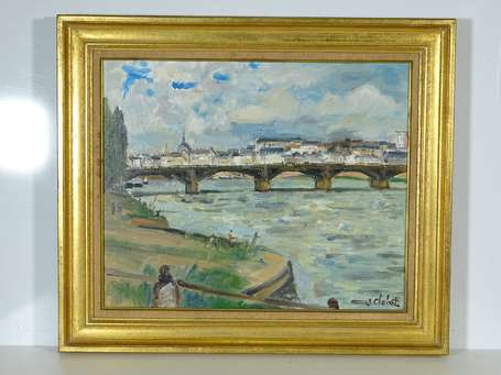 CHABOT Jean (1914-2015) - Vue de Nantes Huile sur 