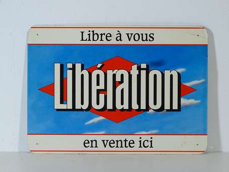 LIBÉRATION « Libre à Vous » : Tôle. 35 x 25cm.