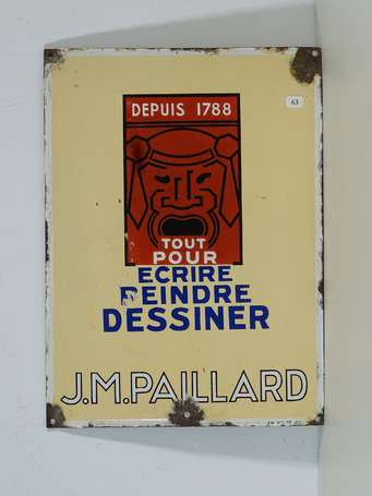 J.M PAILLARD « Écrire Peindre Dessiner » : Plaque 