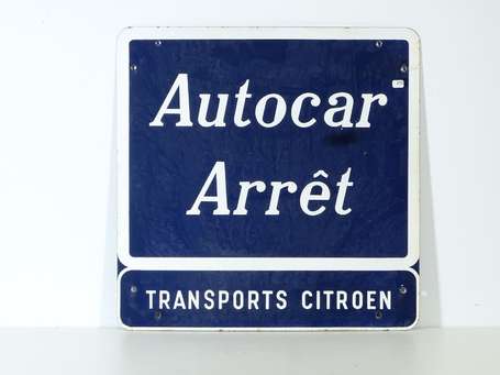 TRANSPORT CITROËN « Autocar Arrêt » : Plaque 