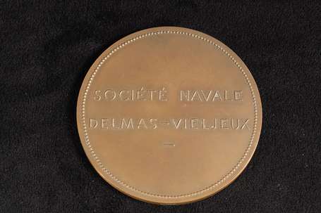 Belle médaille de bronze thème Marine Société 