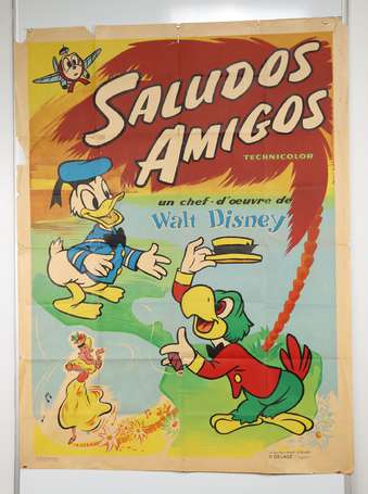Walt DYSNEY- Saludos Amigos affiche Illustrée 