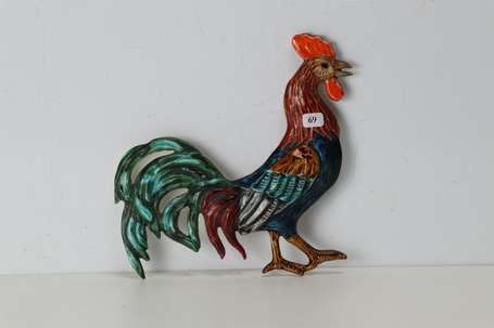 ROCHER Emile (1928-2014) - Coq. Sujet d'applique 