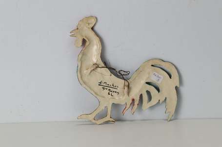 ROCHER Emile (1928-2014) - Coq. Sujet d'applique 