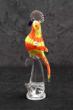MURANO (Attribué à) - Perroquet en verre 