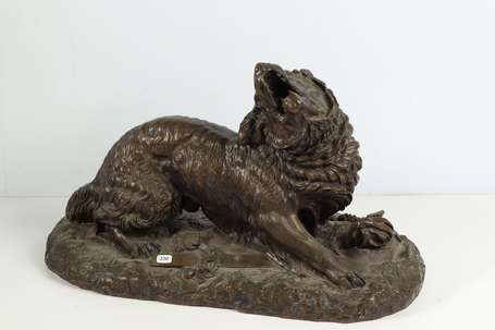 ECOLE XIXè siècle - Chien de garde. Sujet en 